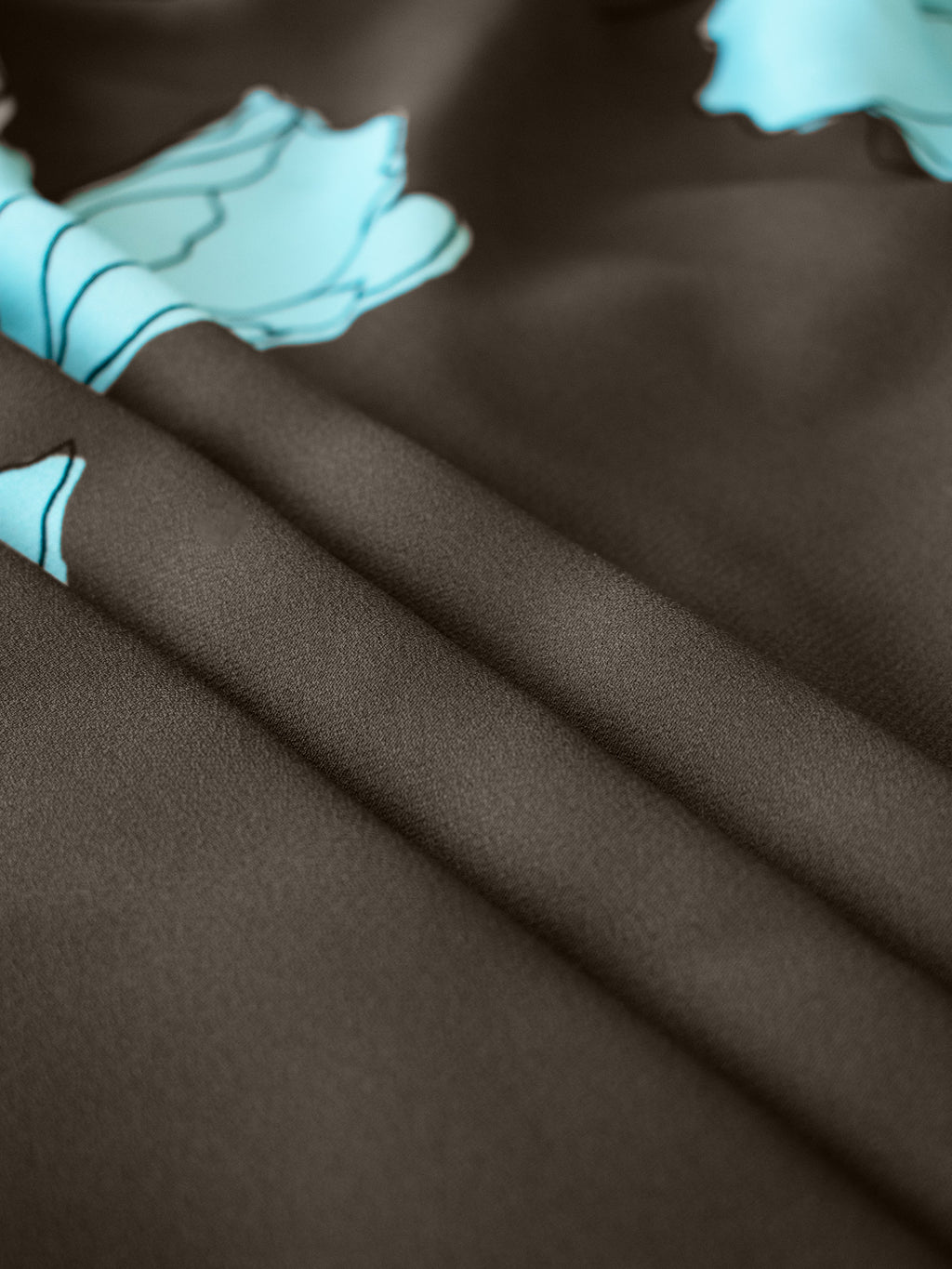 Mae Blue Floral Twist Front Midi Dress